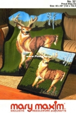 Mary Maxim - No 3217N - Proud Stag Afghan