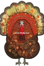 Machine Embroidery - Molly Mine - Turkey Applique multiple sizes and formats