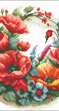 Luca-S BC209 Wreath of Poppies  SAGA