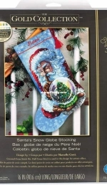 Dimensions - The Gold Collection 70-08985 Santas Snow Globe Stocking XSD