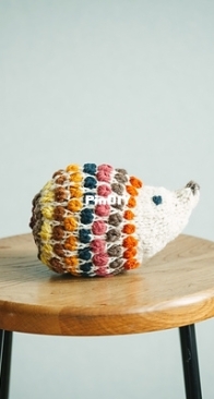 Scrap Yarn Hedgehog by Midori Hirose in English