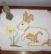 hardanger doily rabbit