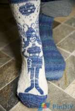 Luna Moth Socks by Nancy Vandivert-Free