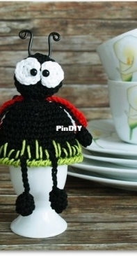 Frollein Haekelfein - Daniela Bonicke - Egg-Cosy Ladybug - Eierwärmer Marienkäfer - German