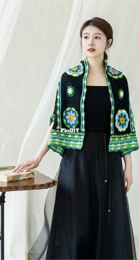 New Mommy Handmade DIY - Su Su Jie Jia - Susans Family - Moonlight Lotus Pond Shawl - Free