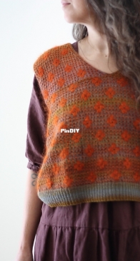 Pressed Flowers Vest by Amy Christoffers