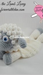 Forever Stitchin - Jodi Stredulinsky - Linus the Lamb Lovey