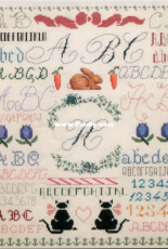 Jeanette Crews Designs 22166 Alma Lynne  - A to Z Elegant Alphabets and Borders
