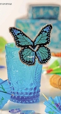 Cocktail Butterfly by Michaela Learner from Cross Stitcher 316 PCS + XSD