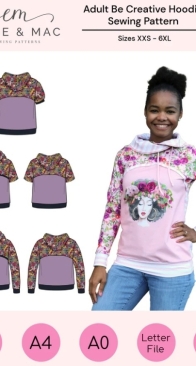 Ellie and Mac - Be Creative Hoodie - Sizes XXS-6XL - English + French