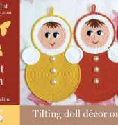 Svetlana Zabelina (Little Owl´s Hut) Tilting doll decor or potholder