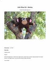 Little Squirrel Designs- Julie Lapalme - Little Pillow Pal – Monkey - English