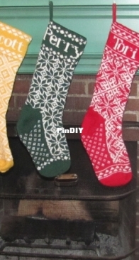 A Collection of Three Christmas Stockings by Dorene Delaney Giordano