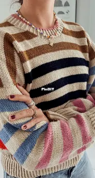 Stripe Hype Sweater by Veronika Lindberg