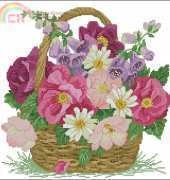 Basket of Blooms by Lesley Teare from Cross Stitch Collection 171