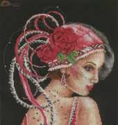 Vervaco 36.776 76.342 Deco Lady on Black Background xsd