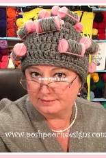 Posh Pooch Designs - Sara Sach - Omas Curlers Hat Crochet Pattern - Free