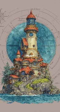 Ameli Stitch - Futuristic Lighthouse by Anna Smith/Kuznetsova SAGA