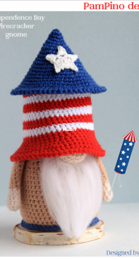 Pam Pino Design - Nazeli Mkrtchyan-Tadevosyan - Independence Day firecracker gnome