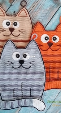 Svetlana Zabelina - Светлана Забелина - Cats Potholders - Котик прихватка - Russian