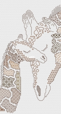 My beautiful Giraffes in blackwork