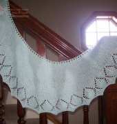 Constantias Crescent Knit Shawl by Sophia White