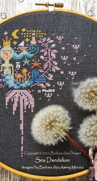 Sea Dandelion by Barbara Ana Designs from Punch Needle & Primitive Stitcher - Summer 2021 PCS + XSD