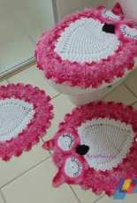 bathroom set crochet owl sleepy
