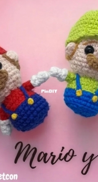 Angeles Crochet con Amor - Angie Mottura -  Mario and Luigi - Mario y Luigi - Spanish - Free