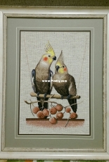 "On a swing". OВЕН. The size is 22х35 cm.