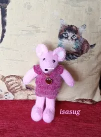 small mouse little cotton rabbit