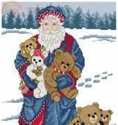 StitchWorld - Teddy Bear Santa