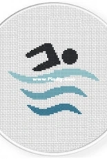 Daily Cross Stitch - Swimming
