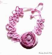 Beauty Crochet Pattern - Headband with Rose Crochet Pattern
