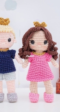 Crochet da Thai - Thaissa Carvalho - Prince Davi and Princess Manu - Principe Davi e Princesa Manu - Portuguese