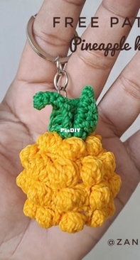 Zan Crochet - Zan Merry - Pineapple Keychain - Free