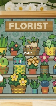 GlitchStitchAU - Pokemon Florist Pattern PDF