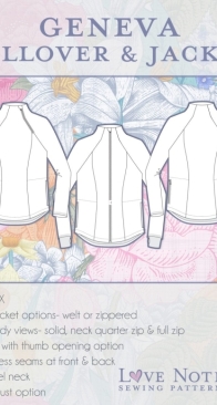 Love Notions - Geneva Pullover and Jacket - Sizes XS-5X