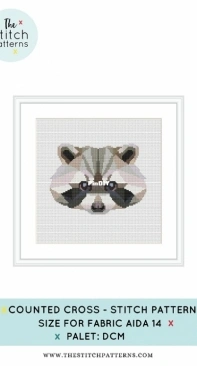 The Stitch Patterns - Low Poly Racon (Polygonal Raccoon) PCS + XSD