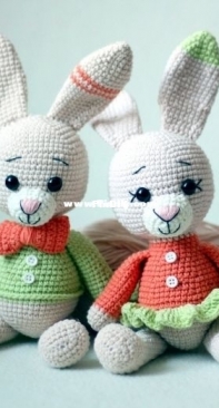 Mama Fufa - Cactuce Handmade - Anastasia Makeeva - Bunny Couple - Hasen-Pärchen - German - Translated - Free