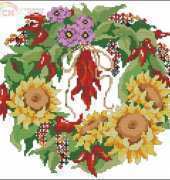 Hot Pepper Wreath from American School of Needlework ASN 3668 XSD
