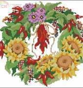 Hot Pepper Wreath from American School of Needlework ASN 3668 XSD