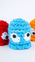 Club Crochet - Louies Loops - Louis Mensinger - Pacman Ghost Amigurumi