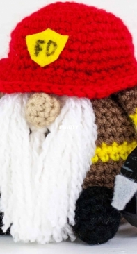 Winding Road Crochet - Lindsey Dale - Firefighter Gnome - Free