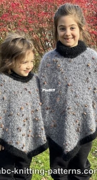 Childs Easy Mohair Poncho by Elaine Phillips - Free