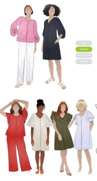 Style Arc - Zalia Top and Dress Extension Pack - Sizes 10-22