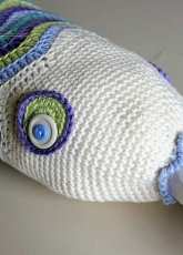 Laughing Purple Goldfish Designs - Sharon Maher -Fishie The Plastic Bag Keeper