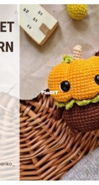 Galaxy knitted toys _ crochet autumn pumpkin _ English
