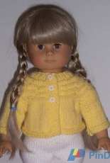 GrandmaKnits-Garter Ridge Cardigan for18"inch Dolls by Janice Helge-Free