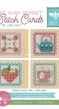 Its Sew Emma Stitchery - ISE-471 Bee In My Bonnet Stitch Cards Set M by Lori Holt